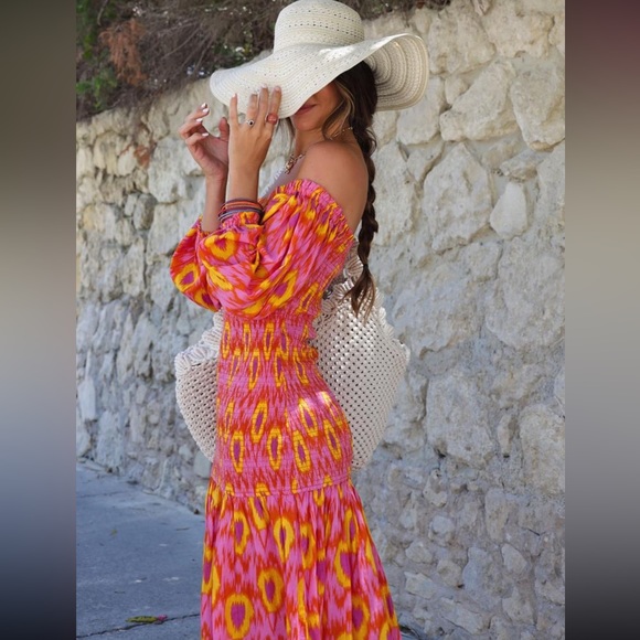 ZARA MULTICOLORED PRINTED MAXI DRESS - Picture 12 of 15